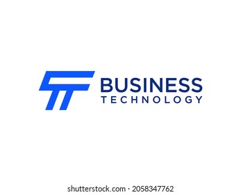 Abstract Initial Letter T Logo. Blue Geometric Shape Origami with Cutout Style isolated on White Background. Usable for Business and Branding Logos. Flat Vector Logo Design Template Element.