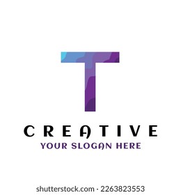 Abstract Initial Letter T Logo. Flat Vector Logo Design Template Element. T letter logo. t letter logo icon