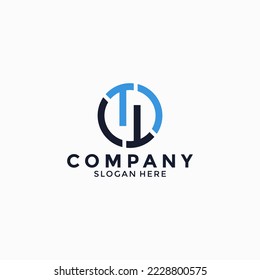 Abstract initial letter T logo,usable for branding and business logos, Flat Logo Design Template, vector illustration