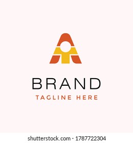 Vorlage für abstraktes Vektor-Logo mit Anfangsbuchstaben A und T
