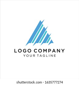 Abstract Initial Letter A  Technology logo icon vector design concept. letter A colorful