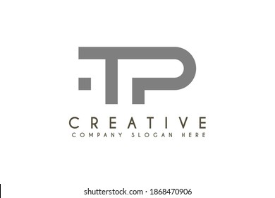 Abstract initial letter TP logo design vector illustration. letter TP business consulting logos template element design