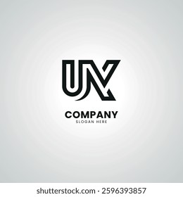 Abstract Initial Letter UK KU Modern Unique Logo Design Vector.