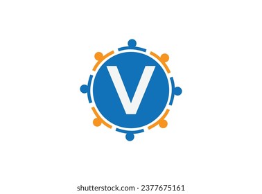 Resumen de la carta inicial V con el logotipo de personas conectadas.