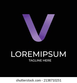 Resumen Letra inicial V Elemento de plantilla de diseño de logotipo de vectores de logotipo de logotipo