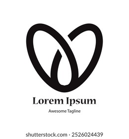 Modelo de design do logotipo da letra V inicial abstrata. Ícone para negócios de luxo, elegante, simples.