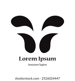 Modelo de design do logotipo da letra V inicial abstrata. Ícone para negócios de luxo, elegante, simples.