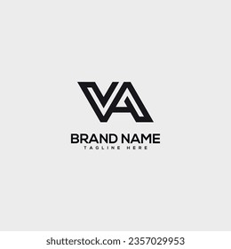 Abstract initial letter VA AV logo design template - vector.