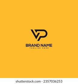 Resumen de la letra inicial VP PV plantilla de diseño del logotipo - vector.