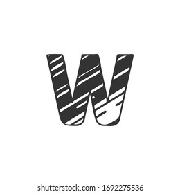 Abstraktes Initial Letter W Logo Symbol, Monogram Art Vektorillustration Design.