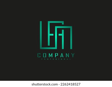 Abstract Initial Letter WAN LAN Logo. Geometric Line Shapes Letter WAN LAN Isolated on Black Background. Suitable For Business and Branding Logos. Flat Design Vector Template Elements