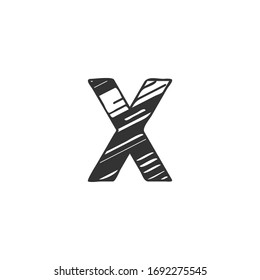 Abstract Initial Letter X Logo icon, Monogram art style vector design.
