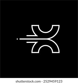 Abstrakter Anfangsbuchstabe X Logo-Design mit schnellem Konzept.