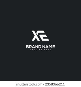 Abstract initial letter XE EX logo design template - vector.