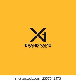 Abstract initial letter XG GX logo design template - vector.