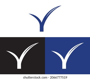 Abstract Initial Letter Y Logo design
