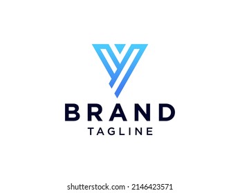 Abstract Initial Letter Y Logo. Hexagonal Shape with Negative Space Y Icon Arrow Style. Usable for Business, Branding and Building Logos. Flat Vector Logo Design Template Element.