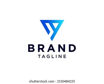 Abstract Initial Letter Y Logo. Geometric Arrow Origami Style. Usable for Business and Technology Logos. Flat Vector Logo Design Template Element.