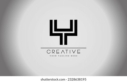 Resumen Logo De La Letra Inicial Y. Forma geométrica negra Estilo cuadrado lineal aislado en fondo blanco. Usable para logotipos de empresas y marcas. Elemento de plantilla de diseño de logotipo de vectores planos.