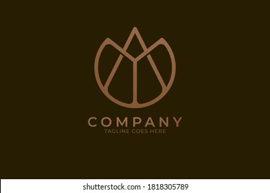 Abstract initial letter A and Y logo,usable for branding and business logos, Flat Logo Design Template, vector illustration