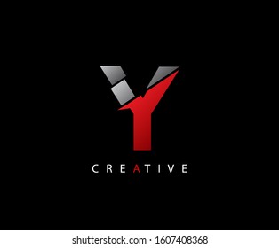 Abstract Initial Letter Y Technology logo icon vector design concept.