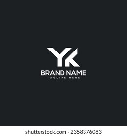 Abstract initial letter YK KY logo design template - vector.