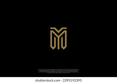 Abstrakter Anfangsbuchstabe YM Logo. Für Unternehmens- und Branding-Logos geeignet. Flaches Vectorlogo-Design-Vorlagenelement.