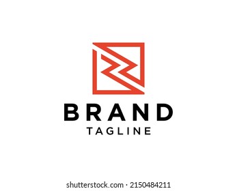 Resumen Logotipo de la letra inicial Z. Estilo geométrico lineal rojo aislado en fondo blanco. Usable para Logos de Negocios y Tecnología. Elemento de plantilla de diseño de logotipo de vectores planos.