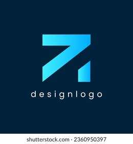 Abstract Initial Letter Z Logo. Blue Light Geometric Style isolated on Blue Background. Usable for Business and Branding Logos. Flat Vector Logo Design Template Element.