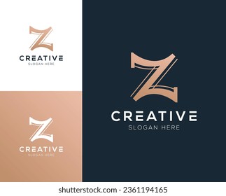 Abstract Initial letter Z logo design vector illustration