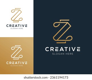 Abstract Initial letter Z logo design vector illustration