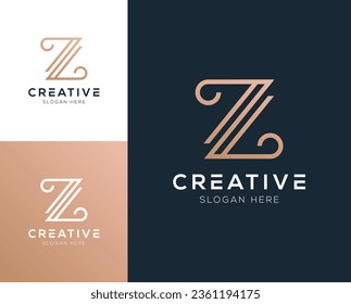 Abstrakter Anfangsbuchstabe Z Logo-Design Vektorgrafik