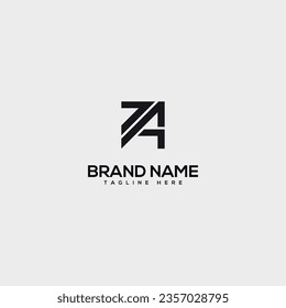 Resumen de la letra inicial de la plantilla de diseño del logotipo ZA AZ - vector.