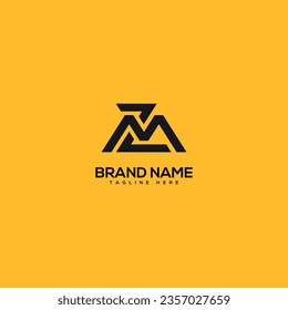 Abstrakter Anfangsbuchstabe ZM MZ Logo Design Vorlage - Vektorgrafik.