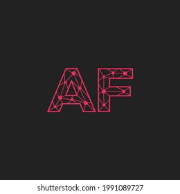 Abstract Initial Letters AF Logo. Line Style isolated. Usable for Business and Technology Logos. Flat Vector Logo Design Template Element.