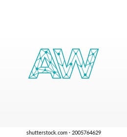 Resumen Logo De Las Letras Iniciales. Estilo de línea aislado. Usable para Logos de Negocios y Tecnología. Elemento de plantilla de diseño de logotipo de vectores planos.