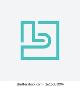 abstract Initial letters B shape square concept. logo line with connect concept - vector
