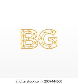Abstract Initial Letters BG Logo. Line Style isolated. Usable for Business and Technology Logos. Flat Vector Logo Design Template Element.