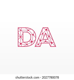 Abstract Initial Letters DA Logo. Line Style isolated. Usable for Business and Technology Logos. Flat Vector Logo Design Template Element.