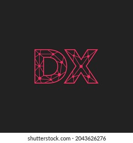 Abstract Initial Letters DX Logo. Line Style isolated. Usable for Business and Technology Logos. Flat Vector Logo Design Template Element.