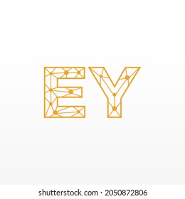 Abstract Initial Letters EY Logo. Line Style isolated. Usable for Business and Technology Logos. Flat Vector Logo Design Template Element.