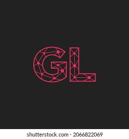 Abstract Initial Letters GL Logo. Line Style isolated. Usable for Business and Technology Logos. Flat Vector Logo Design Template Element.
