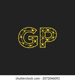 Abstract Initial Letters GP Logo. Line Style isolated. Usable for Business and Technology Logos. Flat Vector Logo Design Template Element.
