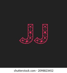 Abstract Initial Letters JJ Logo. Line Style isolated. Usable for Business and Technology Logos. Flat Vector Logo Design Template Element.
