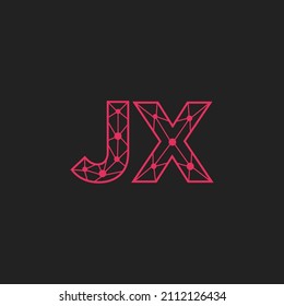 Abstract Initial Letters JX Logo. Line Style isolated. Usable for Business and Technology Logos. Flat Vector Logo Design Template Element.