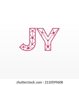 Abstract Initial Letters JY Logo. Line Style isolated. Usable for Business and Technology Logos. Flat Vector Logo Design Template Element.