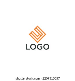 Abstract initial letters LI, IL logo design with maze line vector
