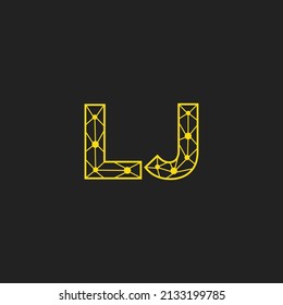 Abstract Initial Letters LJ Logo. Line Style isolated. Usable for Business and Technology Logos. Flat Vector Logo Design Template Element.