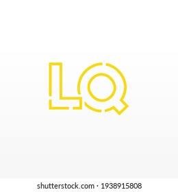 Abstract Initial Letters LQ Logo. Line Style isolated. Usable for Business and Technology Logos. Flat Vector Logo Design Template Element.