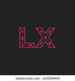Abstract Initial Letters LX Logo. Line Style isolated. Usable for Business and Technology Logos. Flat Vector Logo Design Template Element.